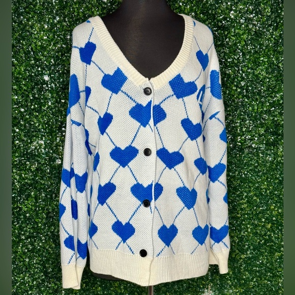 Blue Heart Cardigan - Picture 2 of 2